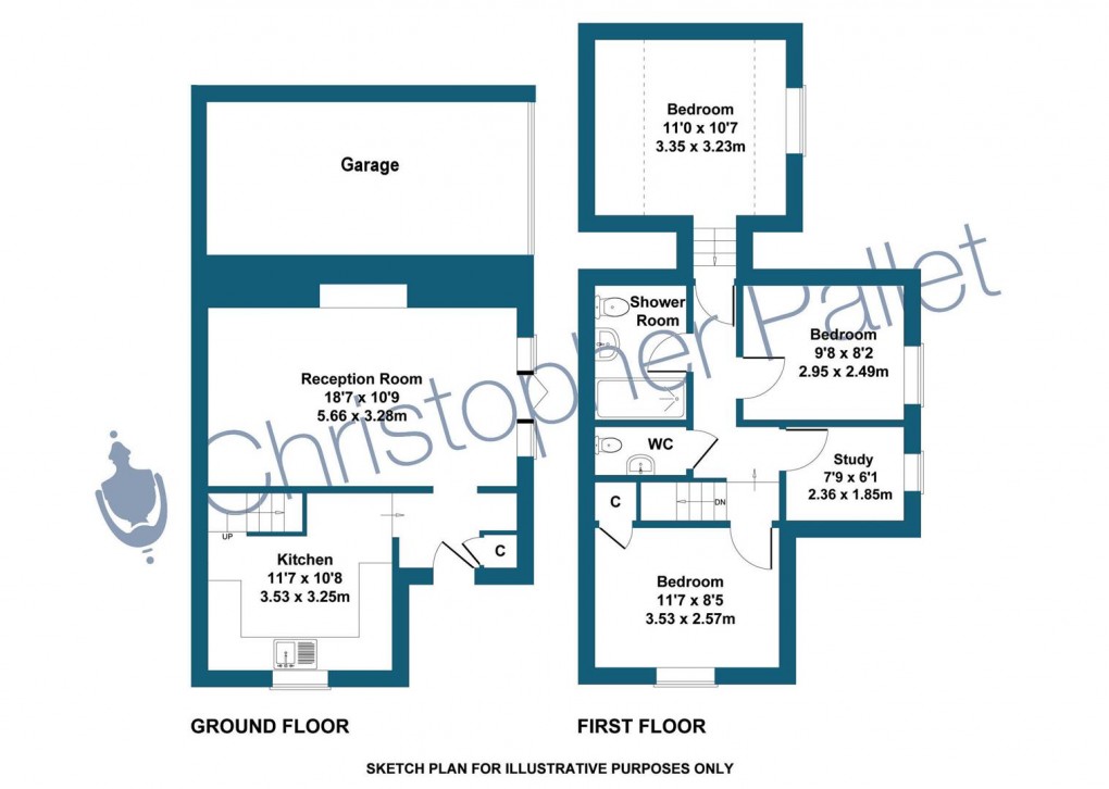 Floorplan for Renovated Cottage in the Heart of Wendover