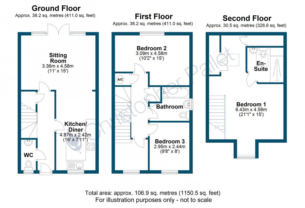Floorplan for Modern Home, Aston Clinton