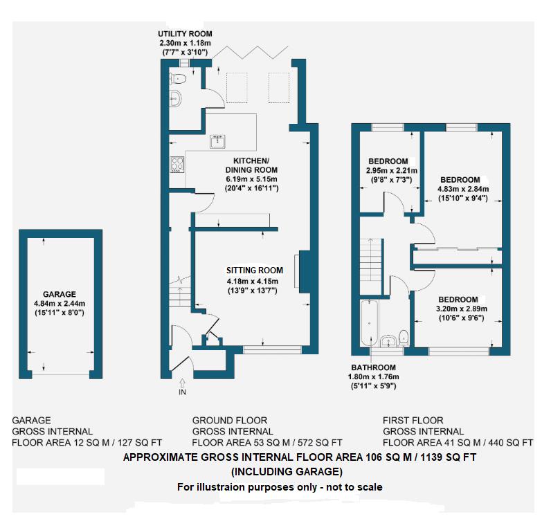 Floorplans For Three bedrooms, Wendover