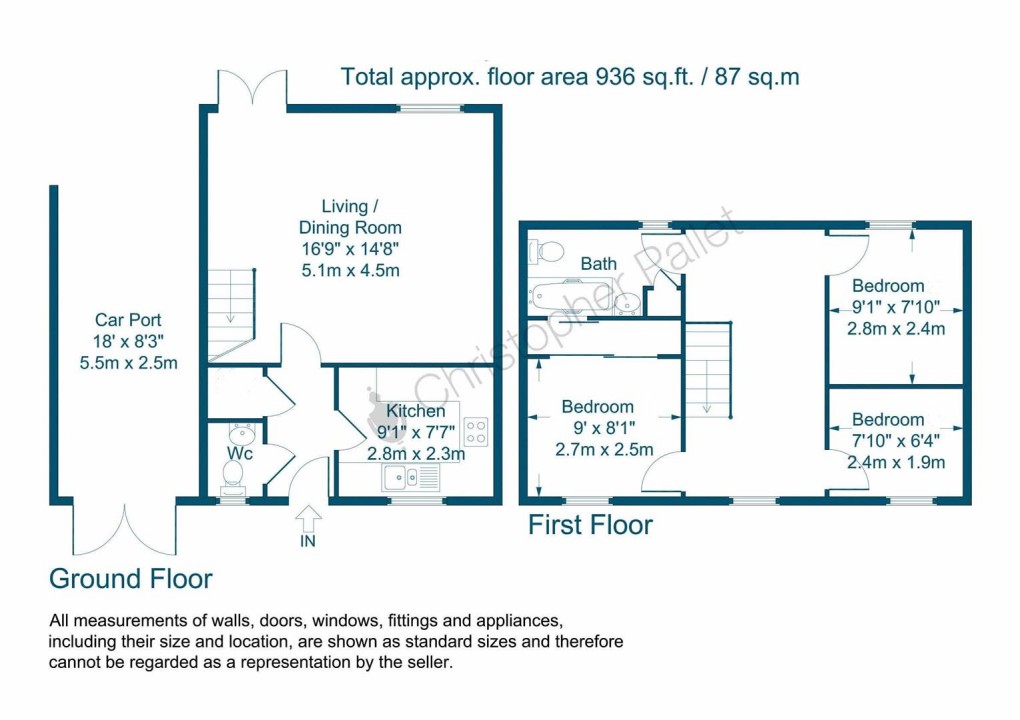 Floorplan for Three Bedrooms - Viewing Advised!