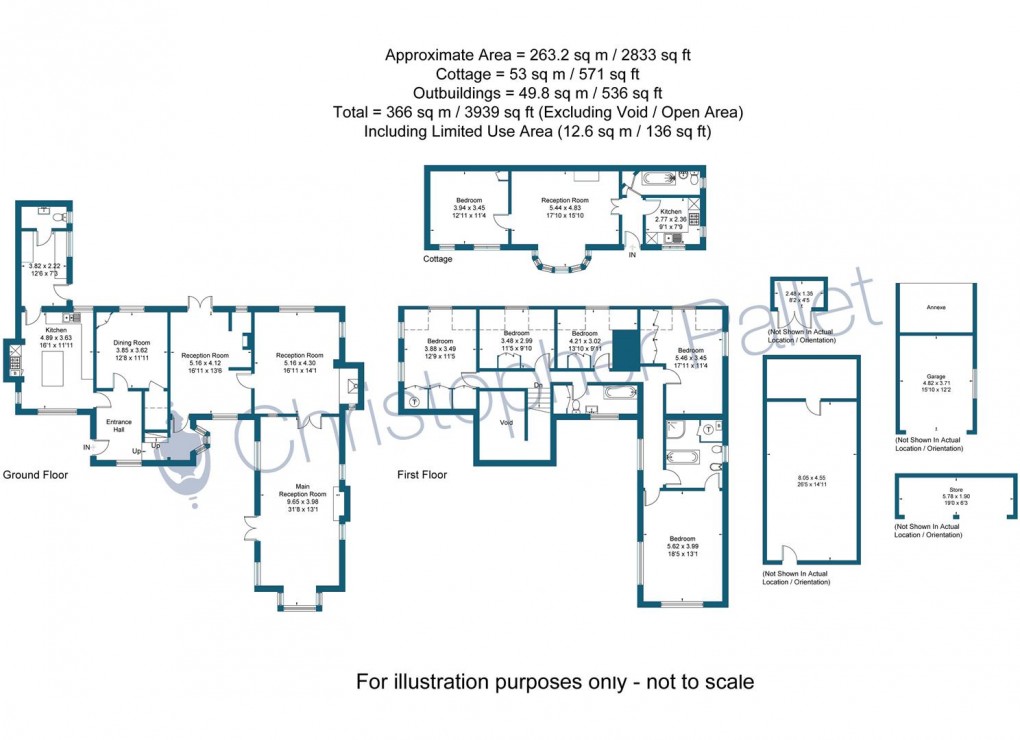 Floorplan for Country Residence with Separate Annex Accommodation