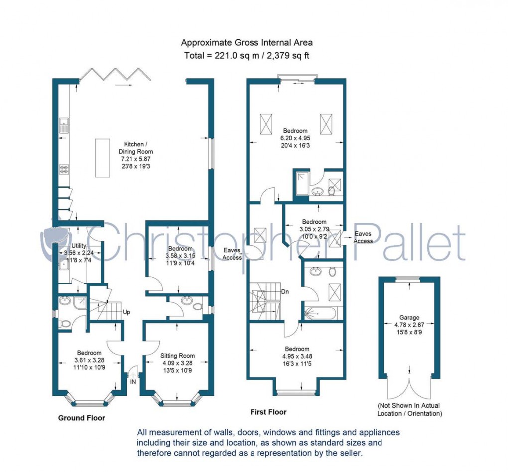 Floorplan for Detached family residence with views over countryside