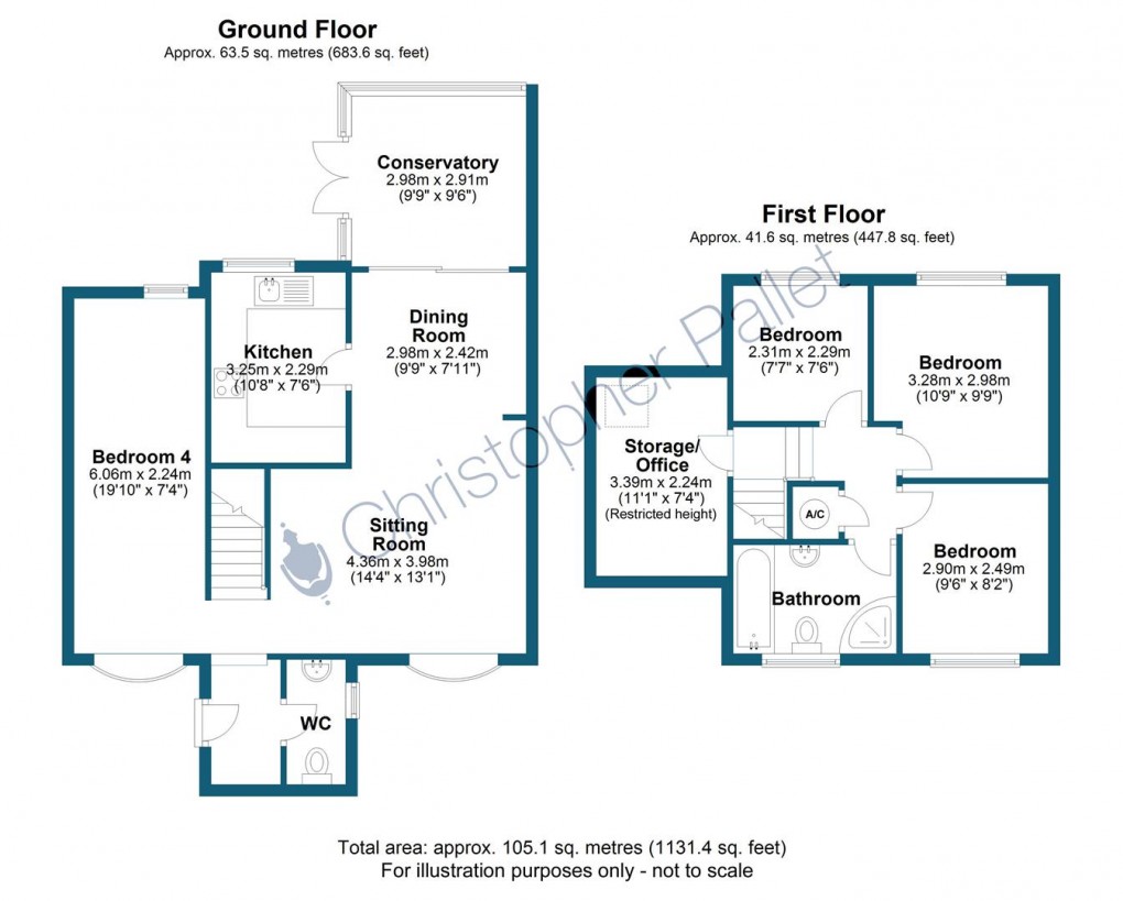 Floorplan for Stunning Four Bedroom Home