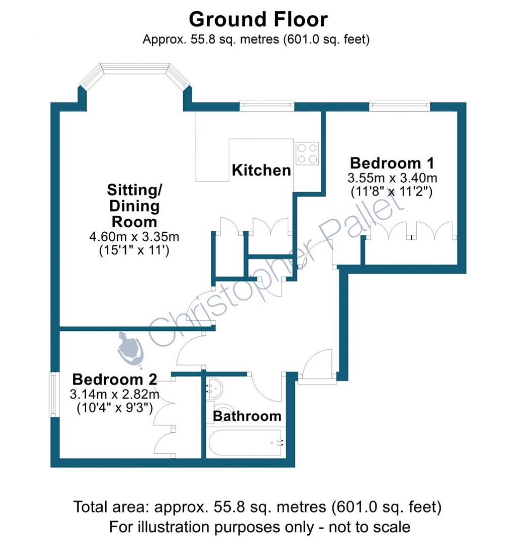 Floorplan for Town Centre Apartment, Wendover