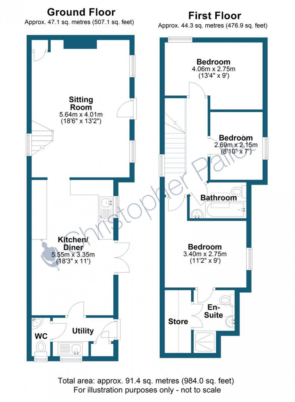 Floorplan for Green End Street, Aston Clinton