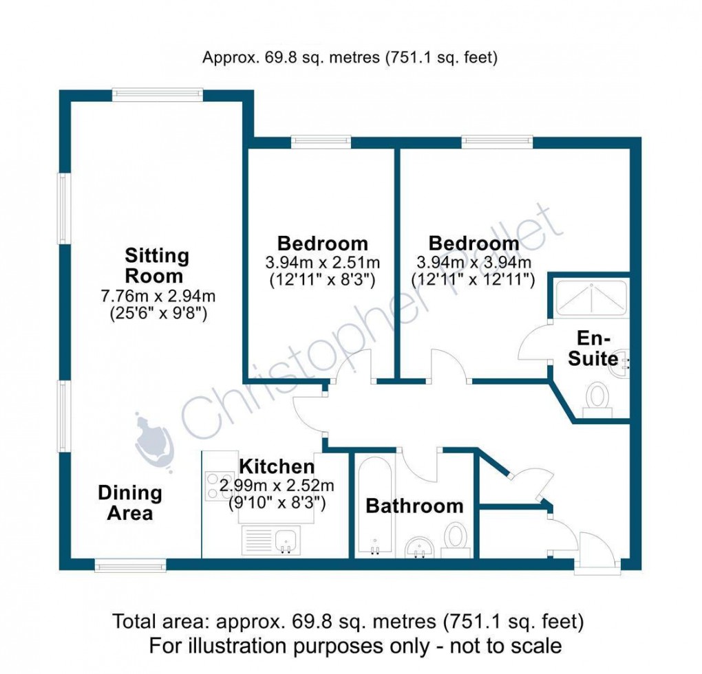 Floorplan for Coy Court - Immaculate Apartment