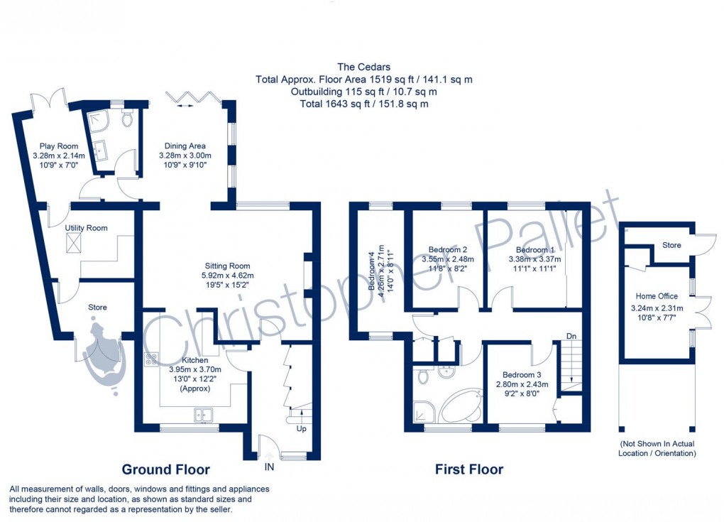 Floorplan for Spacious Four Bedroom Home
