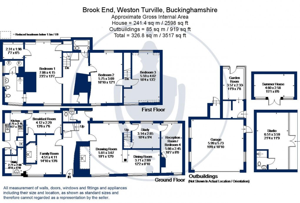 Floorplan for Brook End, Weston Turville