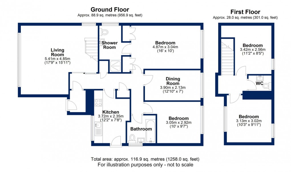 Floorplan for Irvine Drive, Stoke Mandeville