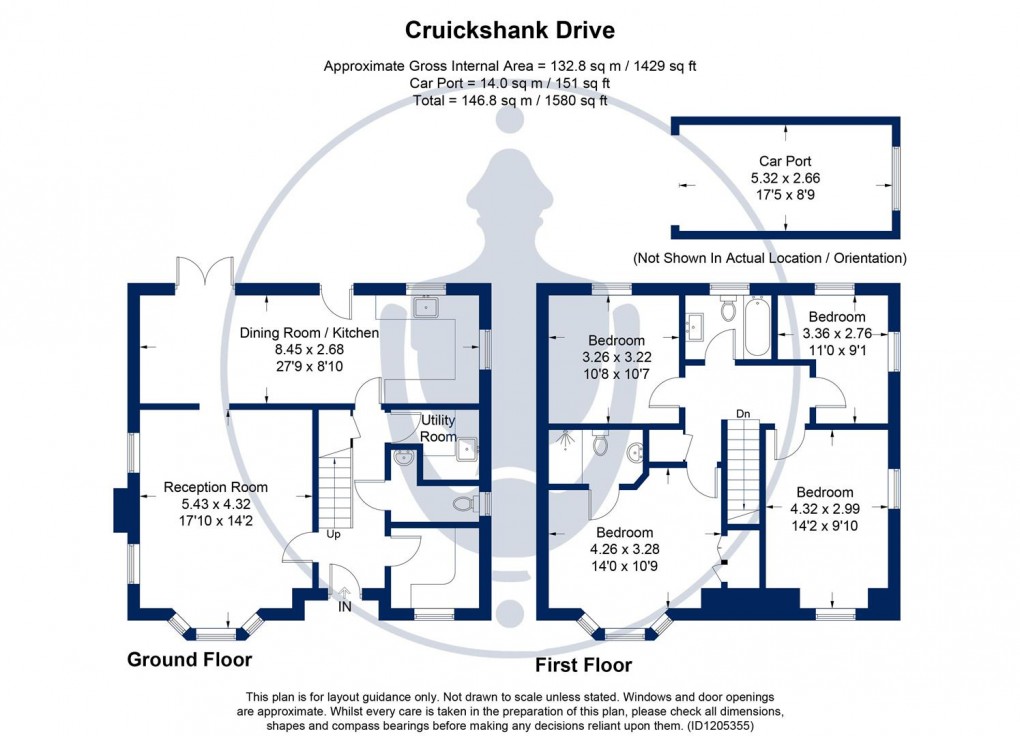 Floorplan for Attractive Detached Home - Wendover