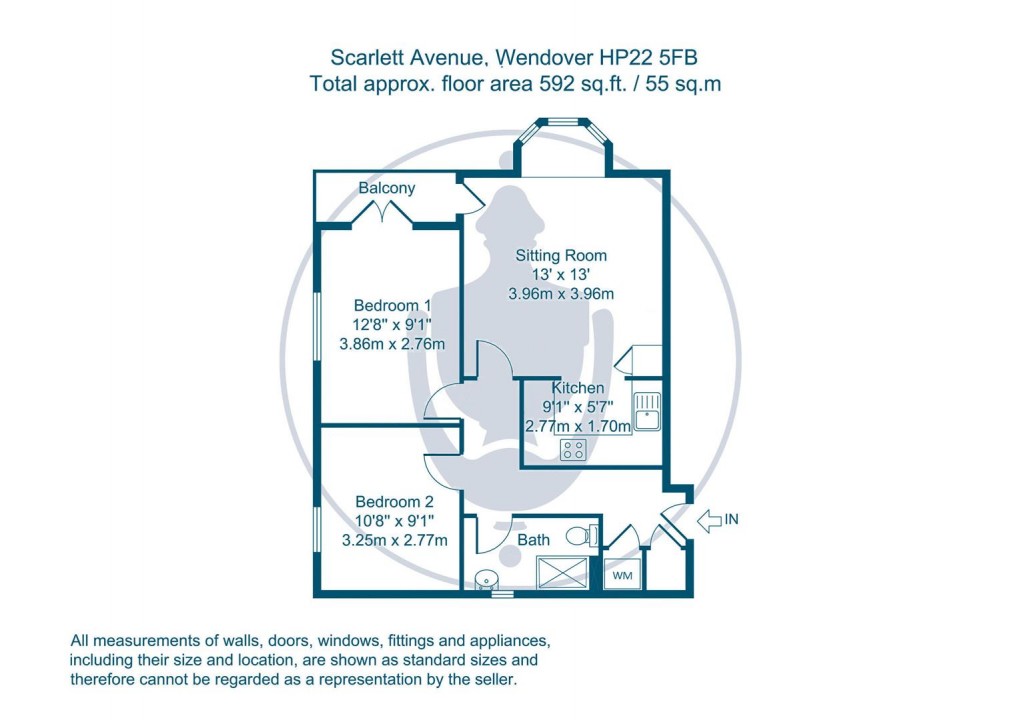 Floorplan for Beautifully Presented Apartment - Wendover