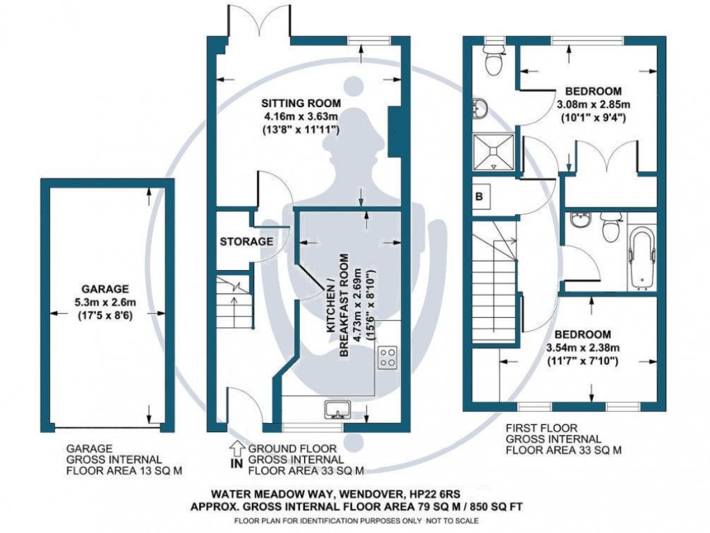 Floorplan for Water Meadow Way, Wendover