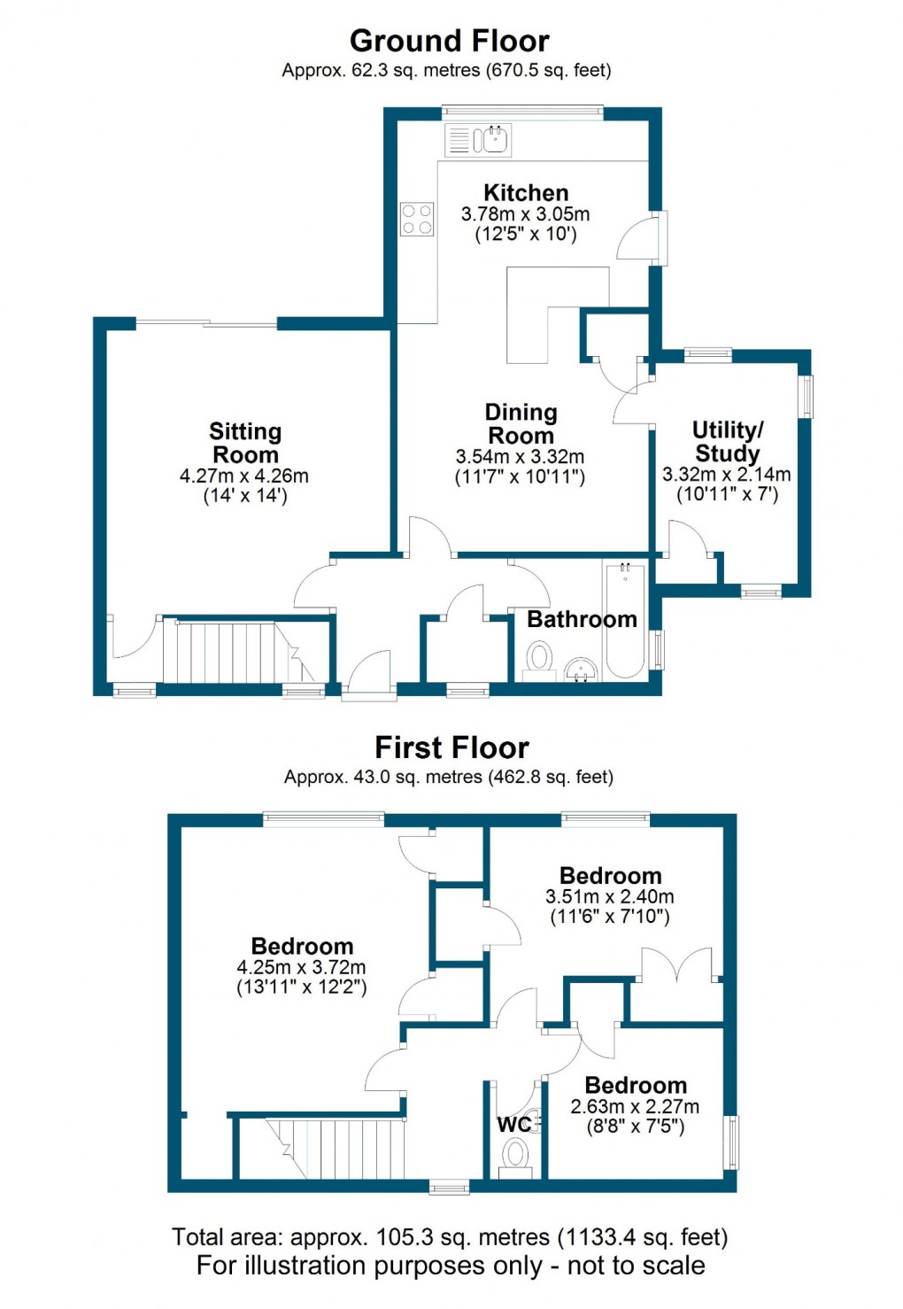 Floorplan for Walton Place, Weston Turville