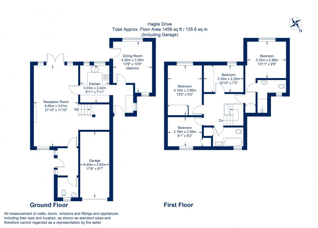 Floorplan for Haglis Drive, Wendover, Aylesbury, Buckinghamshire, HP22