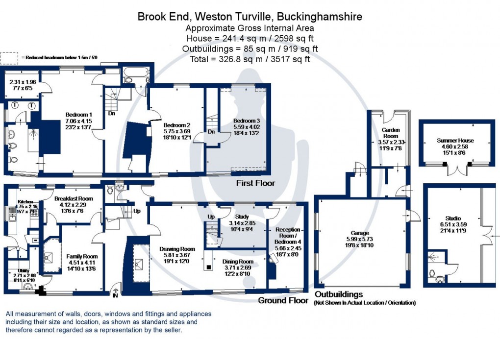 Floorplan for Brook End, Weston