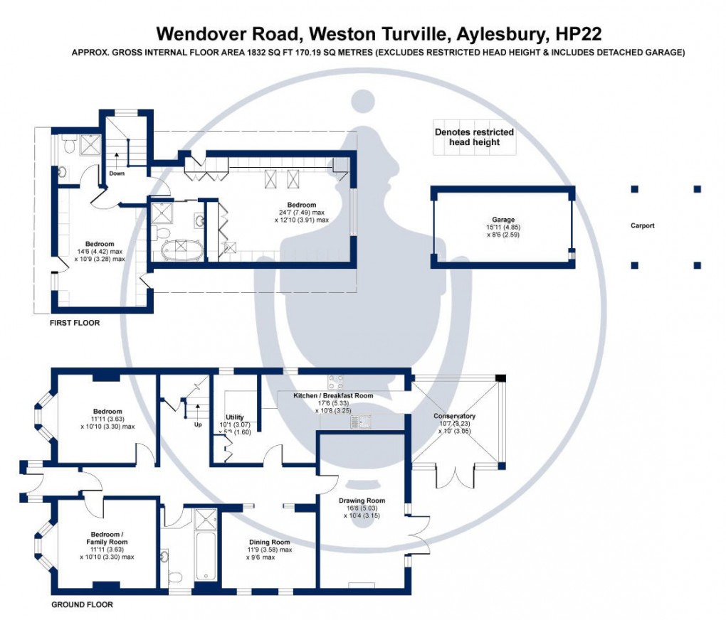Floorplan for Wendover Road, Weston Turville